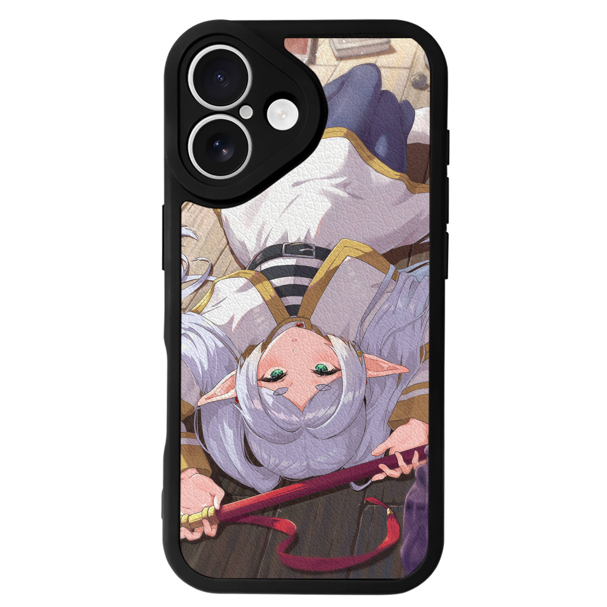 （画像用） 葬送のフリーレン Frieren 【iPhone 16シリーズ対応】シリコンスマホケース（レザー調） 材質：シリコン